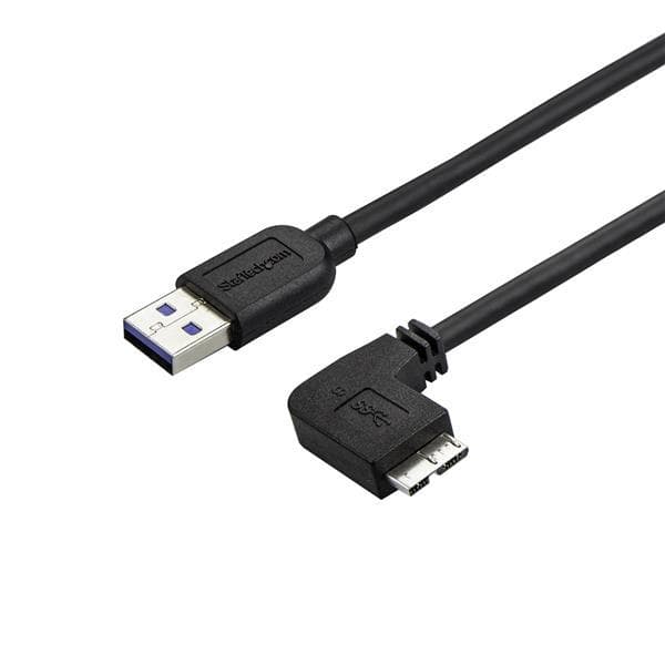 Ohut Micro USB 3 0 -kaapeli - M/M - Oikeakulmainen Micro USB - 0 5m (20 tuumaa)