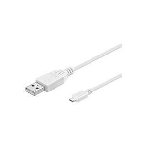 MicroConnect - USB-kabel - USB (M) til micro USB type B (M) - USB 2.0 - 5 m - hvid