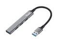 Miniatyrbild 1 av 4: Utrusta 4-PORTAR USB 3.0/2.0 HUB - USB 3.2 Gen 1 (3.1 Gen 1) Typ-A - USB 2.0 - USB 3.2 Gen 1 (3.1 Gen 1) Typ-A - 5000 Mbit/s - Svart - Grå - Aluminium