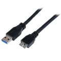 Miniatyrbild 1 av 3: StarTech.com 1m Certifierad USB 3.0 SuperSpeed A till Micro B-kabel, svart, USB 3-anslutningskabel, hane till hane
