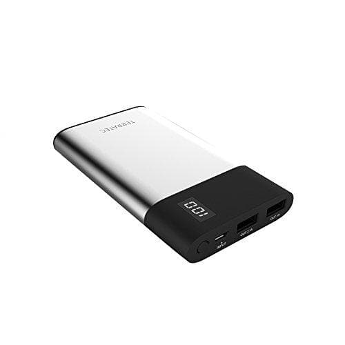 TERRATEC P80 Slim - Oplader Li-Pol 8000 mAh - 2,4 A - 2 udgangsporte (USB (kun strøm)) (218552) Sort, Metallic
