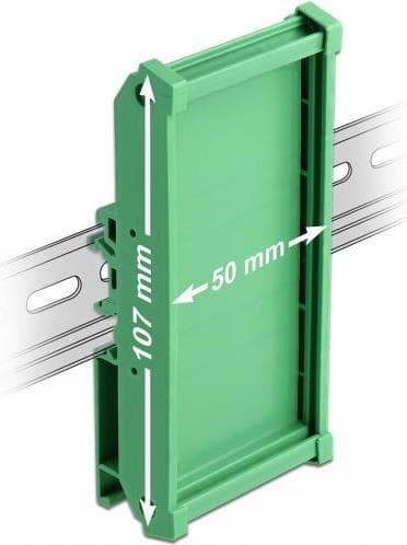 Delock PCB holder (107 mm) til DIN-skinne 5 cm lang (66572)