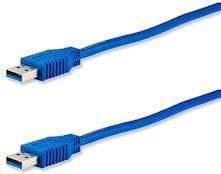e+p CC 303. Kabellængde: 1,5 m, Stik 1: USB A, Stik 2: USB A, USB version: 3.0 (3.1 Gen 1), Stik køn: Han/Han, Farve på produkt: Blå (CC303)