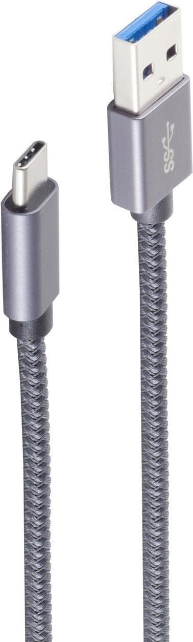 shiverpeaks BS13-38020 USB-kabel 1 m USB 3.2 Gen 2 (3.1 Gen 2) USB A USB C Grå (BS13-38020)