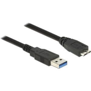 DeLOCK - USB-kabel - USB Typ A (M) till Micro-USB Typ B (M) - USB3.0 - 5.0m - svart (85076)