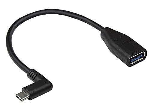 Hyvät liitännät USB C kulmassa USB 3.0 A -liitäntään OTG-sovitinkaapeli älypuhelimelle, tabletille - yhteensopiva Samsungin, Huawein, iPad Air 2020:n,