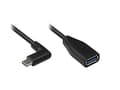 Pikkukuva 1 / 2: Hyvät liitännät USB C kulmassa USB 3.0 A -liitäntään OTG-sovitinkaapeli älypuhelimelle, tabletille - yhteensopiva Samsungin, Huawein, iPad Air 2020:n,