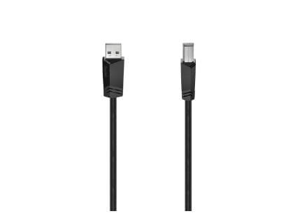 Hama USB-kabel USB 2.0 USB-A-kontakt, USB-B-kontakt 3.00 m Svart