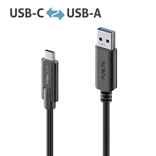 PureLink iSeries Premium - USB-kabel - USB-C (M) till USB Typ A (M) - USB 3.1 Gen 2 - 2 m - rund - svart
