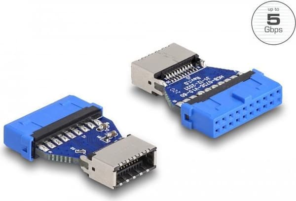 Delock USB 3.2 Gen 1 adapterstifthoved til intern nøgle A-stik (66233)