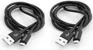 Verbatim Sync and Charge - USB-kabel - USB (M) till Micro USB Typ B (M) - 1,0 m - Svart (Pack of 2) (48874)