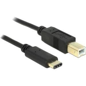 DeLOCK - USB-kabel - USB-C (M) till USB Typ B (M) - USB 2.0 - 3 A - 2 m - svart