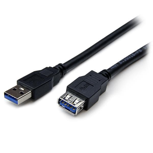 StarTech.com SuperSpeed USB3.0-förlängningskabel - USB-förlängningskabel - 9-stifts USB Typ A (M) - 9-stifts USB Typ A (W) - 2,0 m (USB3.0) - Svart (U