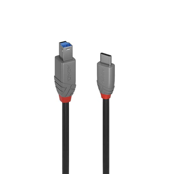 Lindy 2m USB 3.2 Typ C till B-kabel, Anthra Line (36667)