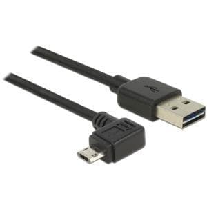 DeLOCK EASY-USB - USB-kaapeli - Micro-USB Type B (M) - USB (M) - 1,0 m - 90° liitin (83846)