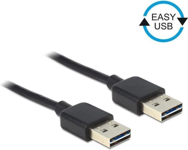 DeLOCK 85556 USB-kaapeli 2 m USB 2.0 USB A Musta