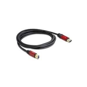 DeLOCK Premium - USB-kabel - 9-stifts USB typ A (M) - 9-stifts USB typ B (M) - 1,0 m (USB / USB2.0 / USB3.0) - svart (82756)