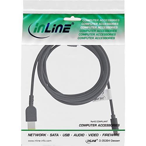 INLINE - Strømkabel - USB-C (M) til strømstik (11 mm x 11 mm x 4,5 mm) (M) - DC 18 - 20 V - 3,25 A - 2 m - Sort