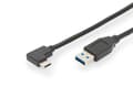 Miniatyrbild 1 av 6: ASSMANN AK-300147-010-S, USB 3.1 anslutningskabel, USB Type-C till USB A (hane [90°]/hane), 3A, 10 Gbit/s, 1,0 meter, svart