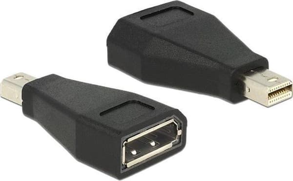 Delock - Mini DisplayPort - DisplayPort-sovitin - musta