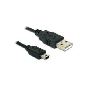 DeLOCK - USB-kabel - USB typ A, 4-stift (M) - mini-USB, typ B (M) - 3,0 m (USB/USB2.0) - svart (82311)