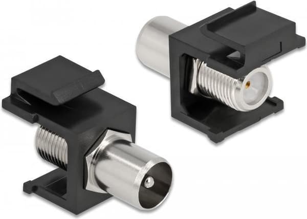 Delock Keystone Module IEC hane > F hona - modulär ingång - ICE-kontakt - svart (86857)