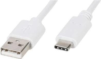 Vivanco 39452 kabel 2,0 A, USB-C kontakt 1,00m vit