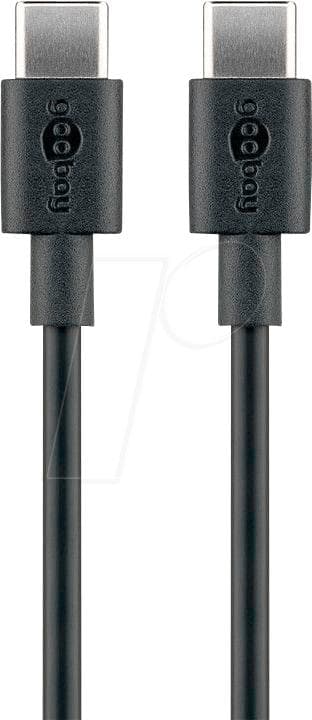 Wentronic goobay - USB-kabel - USB-C (M) til USB-C (M) - USB 2.0 - 5 V - 3 A - 1 m - sort (66318)