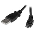 Miniatyrbild 1 av 5: StarTech.com 1m USB 2.0 A till Micro B-kabel vinklad upp - Svart - USB A / Micro B-datakabel / anslutningskabel