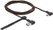 DeLOCK Easy - USB-kaapeli - USB (M) vasen/oikea kulma, käännettävissä USB-C:hen (M) vasen/oikea kulma, käännettävä - 1,5 m - musta (85282)