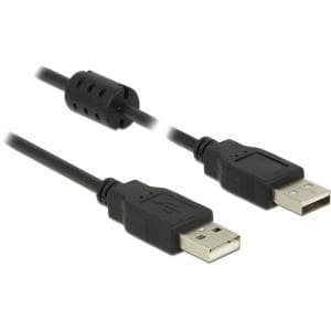 DeLOCK - USB-kabel - USB (M) till USB (M) - 5,0m - svart (84893)