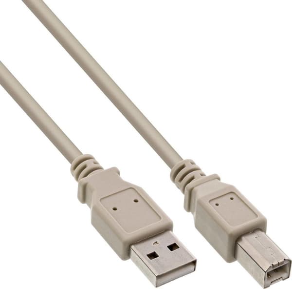 InLine 34518H USB-kabel 2 m USB A USB B Beige