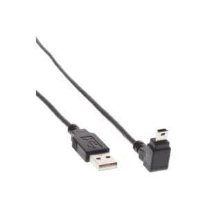 InLine - USB-kaapeli - USB-tyyppi A, 4-nastainen (M) - mini-USB-tyyppi B, 4-nastainen (M) - 1,5 m (USB/USB2.0) - 90 asteen liitin, yläkulmaliitin - Mu