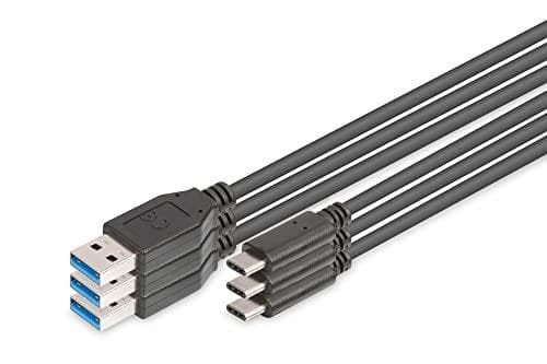 DIGITUS - USB-kaapeli - USB-C (M) USB Type A (M) - 1 m (3 kpl pakkaus)