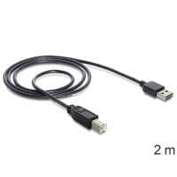 DeLOCK EASY-USB - USB-kaapeli - USB-tyyppi A, 4-nastainen (M) - USB-tyyppi B, 4-nastainen (M) - 2,0 m - musta (83359)