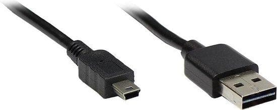 Anslutningskabel USB 2.0 EASY plug A till miniplugg, svart, 3m. Good Connections® (3310-EU03)