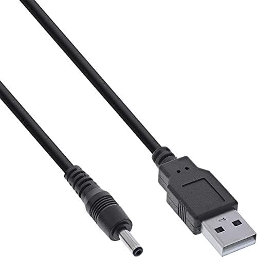 InLine - virtajohto - USB (M) DC-uros 3,5 x 1,35 mm (M) 3A - 1,0 m - musta (26806A)