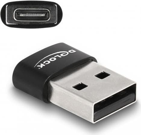 Delock - USB-adapter - USB (M) til USB-C (W) - USB2.0 5 A - sort (60002)