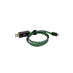 RealPower LED flydende - USB-kabel - 5-benet mikro-USB type B (M) til USB (M) - 74,5 cm (USB/USB 2.0) - formet - grøn (187656)