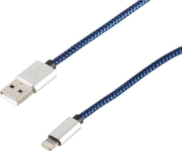 S-Conn 14-50022 mobiltelefonkabel USB A Lynblå 2 m