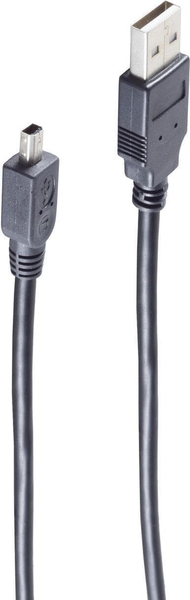 shiverpeaks ®-BASIC-S--USB-Mini-kabel, USB-A-kontakt till USB-B-Mini 4-stiftskontakt, 2.0, 1.0m (BS77261)
