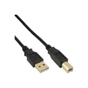 InLine USB-anslutningskabel A/SB/S 5,0m svarta guldpläterade kontakter (34555S)
