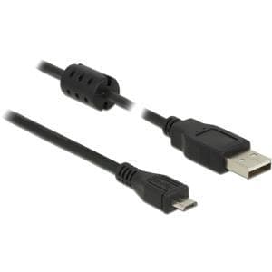 DeLOCK - USB-kabel - USB (M) till Micro-USB Typ B (M) - 5,0 m - svart (84910)