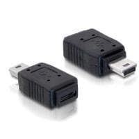 DeLOCK - USB adapter - mini USB, type B (M) - 5-benet mikro USB type B (F) - sort (65155)