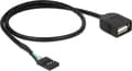 Miniatyrbild 2 av 2: Delock USB 2.0 A hona - 0,4 m