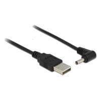 DeLOCK - Strömkabel - 4-stifts USB-kontakt typ A (endast ström) (M) - DC-jack 3,5 mm (ID: 1,35 mm) (M) - 1,5 m - 90 graders kontakt (83577)