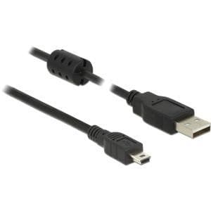 DeLOCK - USB-kabel - USB (M) till mini-USB, typ B (M) - 1,5 m - svart (84913)