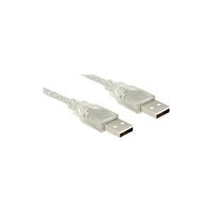 DeLOCK - USB-kabel - USB (M) - USB (M) - 1,0 m (USB/USB2.0) - transparent (83887)