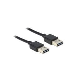 DeLOCK EASY-USB - USB-kaapeli - USB-tyyppi A, 4-nastainen (M) - USB-tyyppi A, 4-nastainen (M) - 1,0 m (USB/USB2.0) - musta (83460)