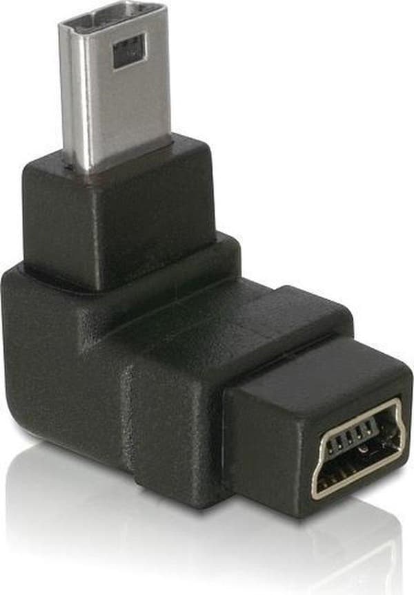 DeLOCK Adapter USB-B mini USB-B mini 5-bens Sort